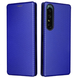 Puhelinkuoret Sony Xperia 1 IV Kotelot Flip Hiilikuiturakenne