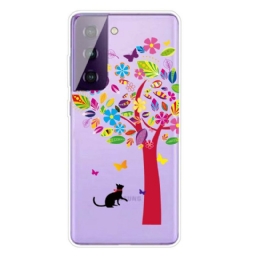 Case Samsung Galaxy S21 FE Kissa Puun Alla