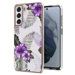 Case Samsung Galaxy S21 FE Purple Flowers