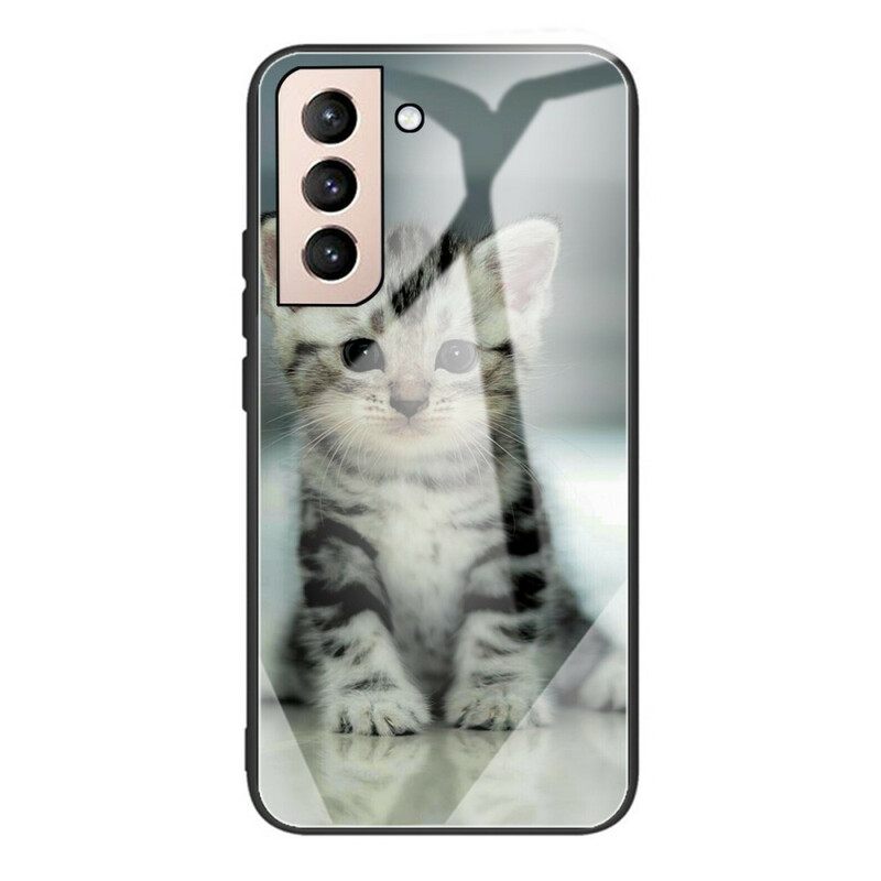 Case Samsung Galaxy S21 FE Tempered Glass Kitten