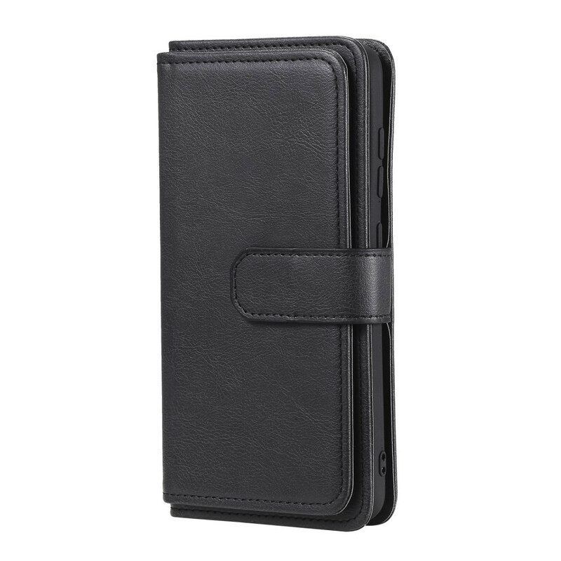 Flip Case Samsung Galaxy S21 FE Faux Leather 10 Korttikotelo