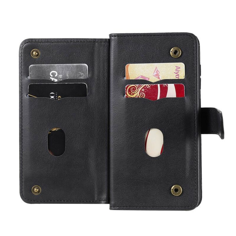 Flip Case Samsung Galaxy S21 FE Faux Leather 10 Korttikotelo