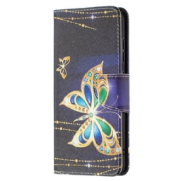 Flip Case Samsung Galaxy S21 FE Golden Butterfly