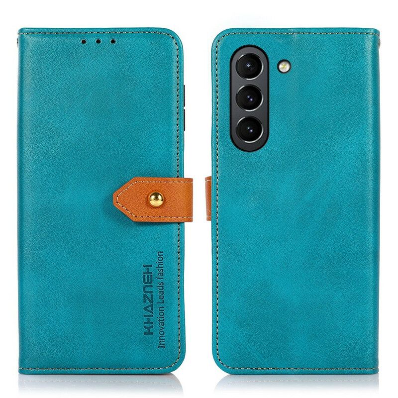 Kotelot Samsung Galaxy S21 FE Faux Leather Khazneh-hihnalla