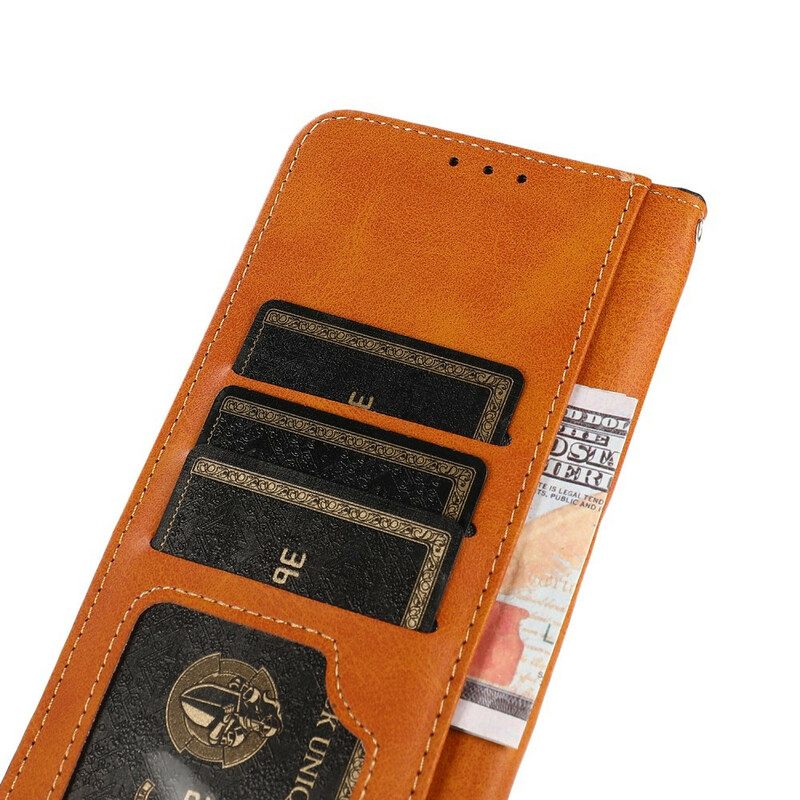 Kotelot Samsung Galaxy S21 FE Faux Leather Khazneh-hihnalla