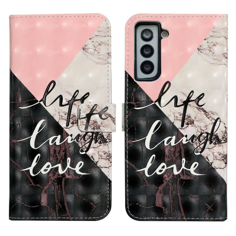 Kotelot Samsung Galaxy S21 FE Life Laugh Love