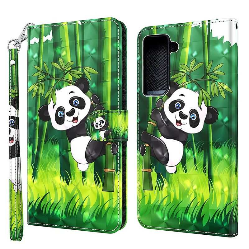 Kotelot Samsung Galaxy S21 FE Panda Ja Bamboo