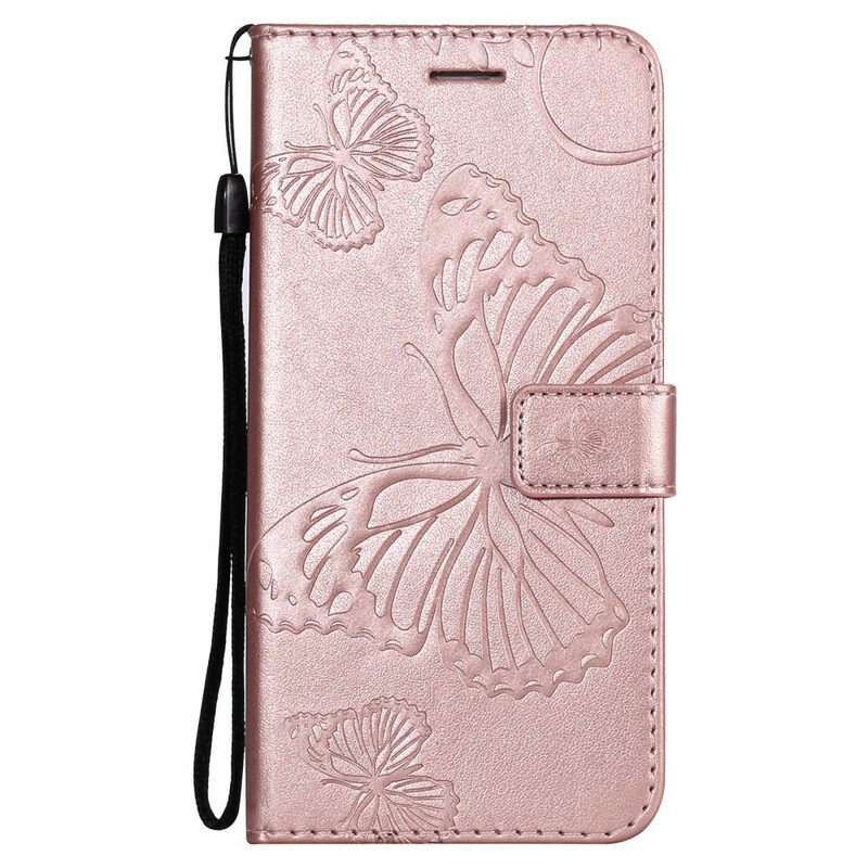 Kotelot Samsung Galaxy S21 FE Suojaketju Kuori Giant Thong Butterflies