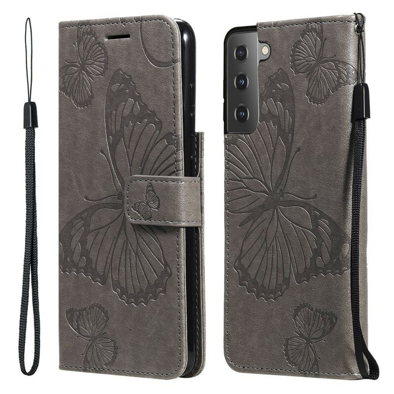 Kotelot Samsung Galaxy S21 FE Suojaketju Kuori Giant Thong Butterflies