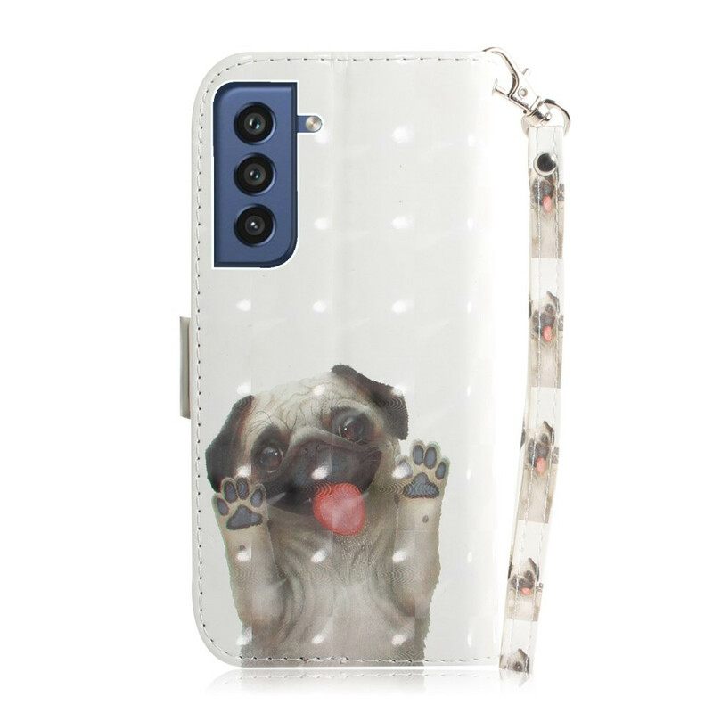 Kotelot Samsung Galaxy S21 FE Suojaketju Kuori Love My Dog In Lanyard