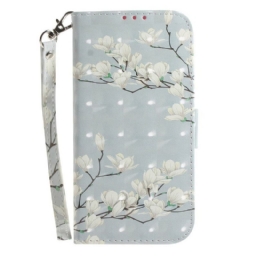 Kotelot Samsung Galaxy S21 FE Suojaketju Kuori Strap Flower Branch