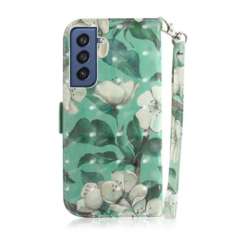 Kotelot Samsung Galaxy S21 FE Suojaketju Kuori Strap Flower Branch