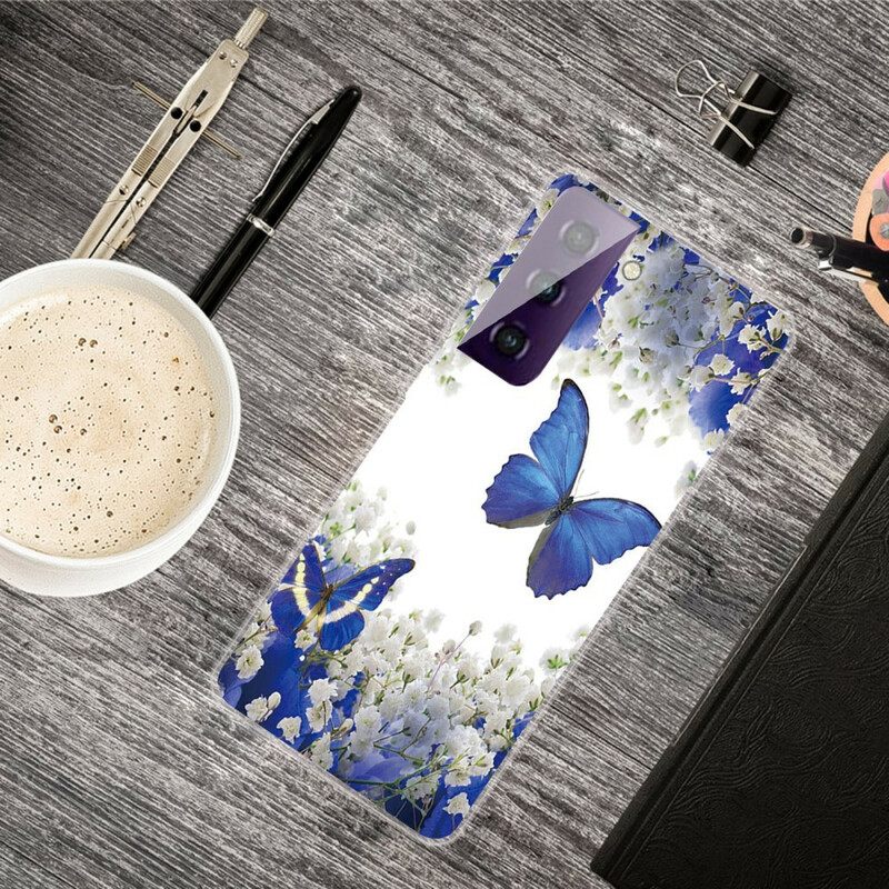 Kuori Samsung Galaxy S21 FE Butterflies Design