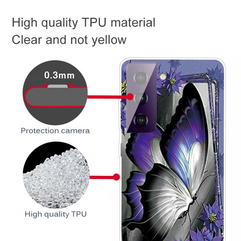 Kuori Samsung Galaxy S21 FE Butterflies Perhoset