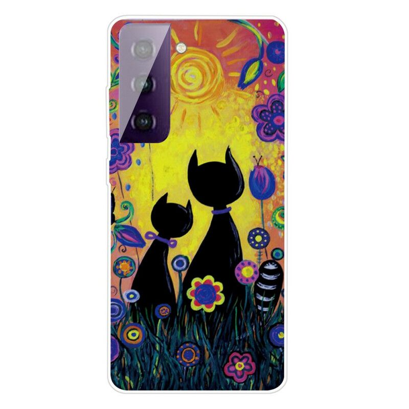 Kuori Samsung Galaxy S21 FE Cat Cartoon