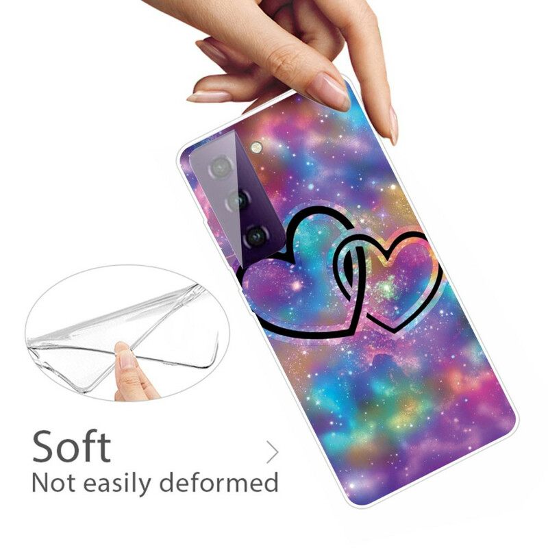 Kuori Samsung Galaxy S21 FE Chaised Hearts