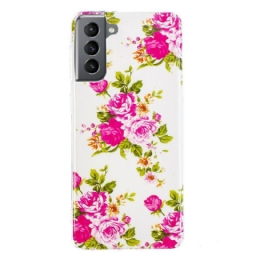 Kuori Samsung Galaxy S21 FE Fluorescent Liberty Flowers