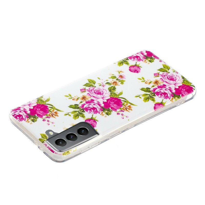 Kuori Samsung Galaxy S21 FE Fluorescent Liberty Flowers