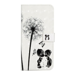 Nahkakotelo Samsung Galaxy S21 FE Baby Love Dandelion