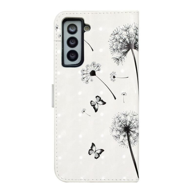 Nahkakotelo Samsung Galaxy S21 FE Baby Love Dandelion