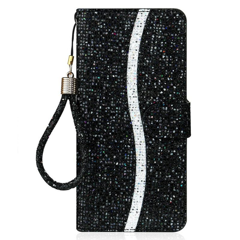 Nahkakotelo Samsung Galaxy S21 FE Glitter S Design