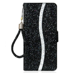 Nahkakotelo Samsung Galaxy S21 FE Glitter S Design