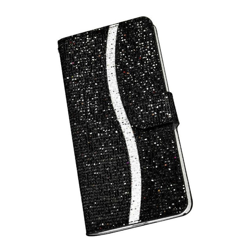 Nahkakotelo Samsung Galaxy S21 FE Glitter S Design