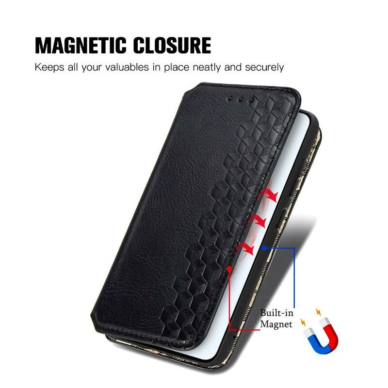 Puhelinkuoret Samsung Galaxy S21 FE Kotelot Flip Diamond Texture Leather Effect