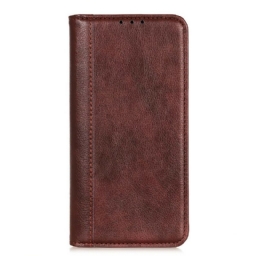 Puhelinkuoret Samsung Galaxy S21 FE Kotelot Flip Elegance Split Litchi Leather