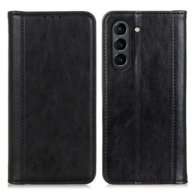 Puhelinkuoret Samsung Galaxy S21 FE Kotelot Flip Elegance Split Litchi Leather