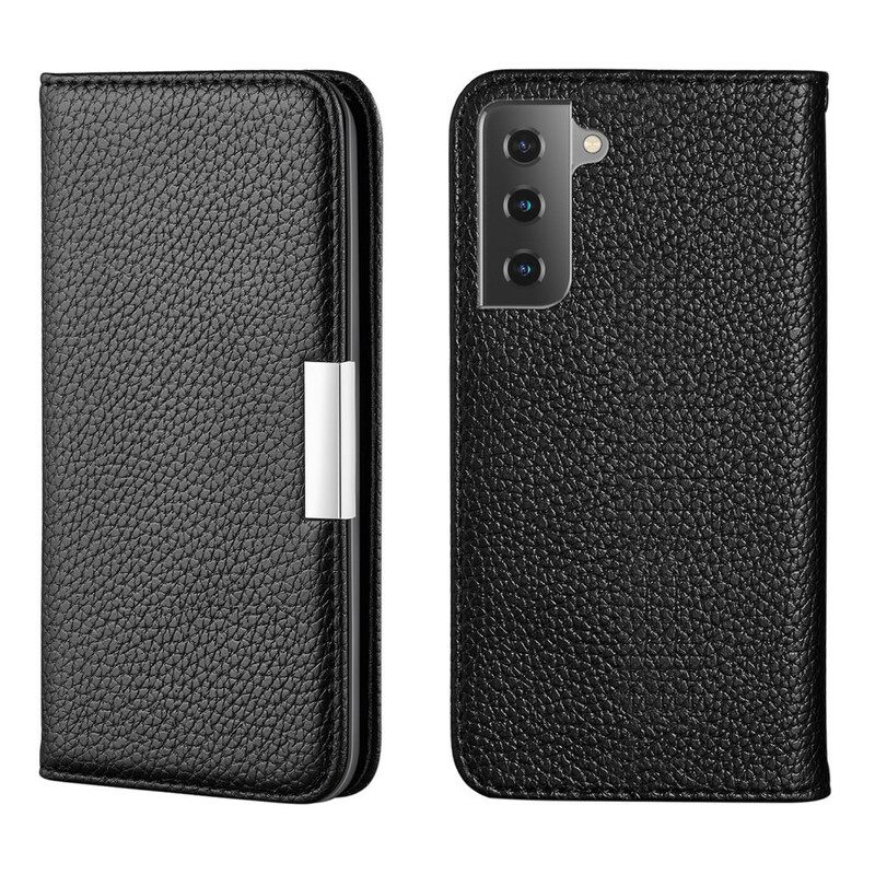 Puhelinkuoret Samsung Galaxy S21 FE Kotelot Flip Ultra Chic Litchi Faux Leather