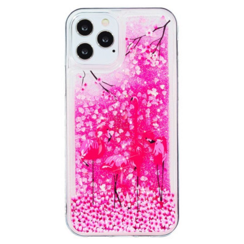 Case iPhone 15 Pro Max Flamingo Glitter