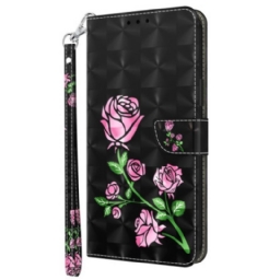 Kotelot iPhone 15 Pro Max Suojaketju Kuori Strap Roses