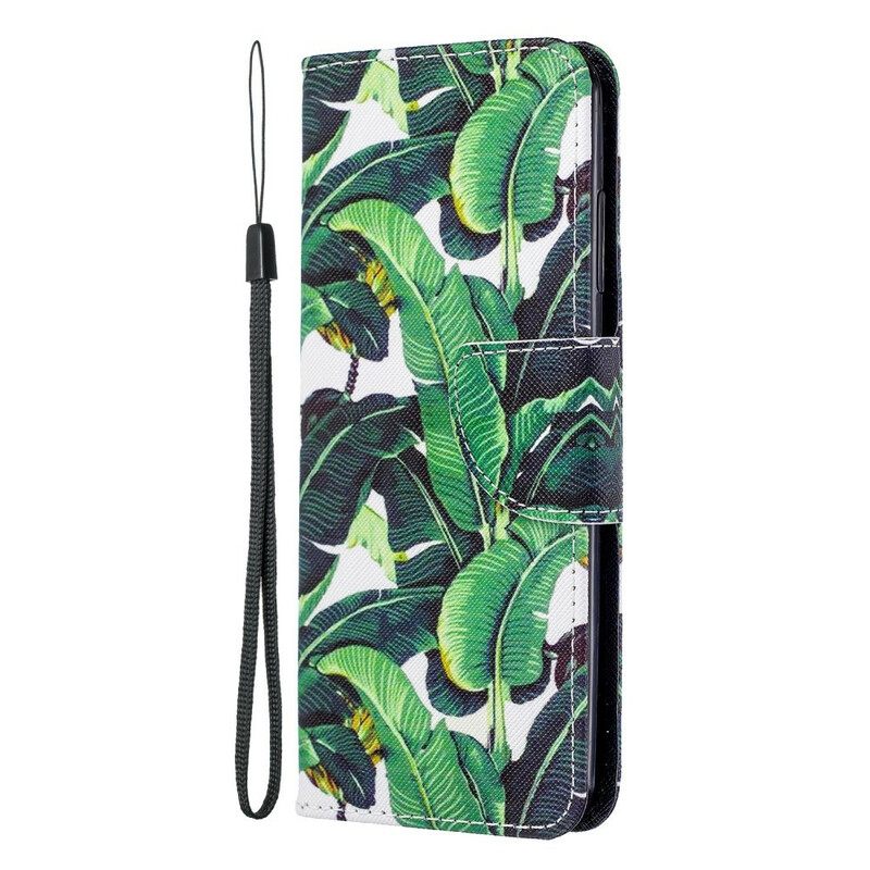 Kotelot Samsung Galaxy A51 5G Suojaketju Kuori Tropical Leaves Strappy