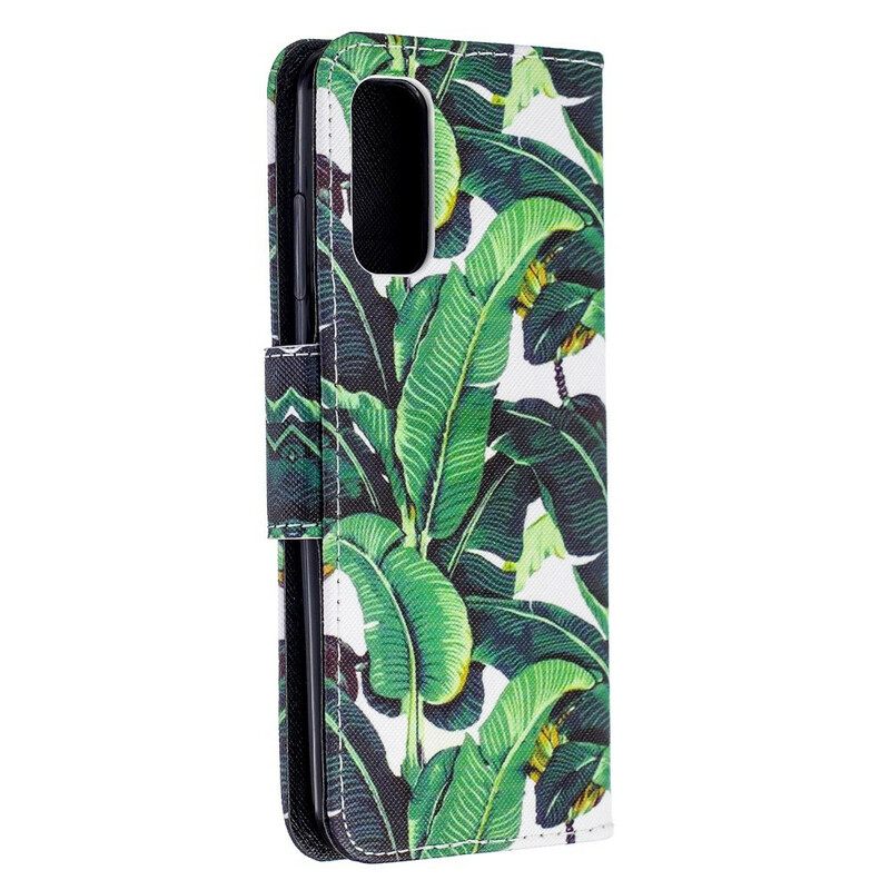 Kotelot Samsung Galaxy A51 5G Suojaketju Kuori Tropical Leaves Strappy