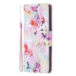 Kotelot Samsung Galaxy A51 5G Suojaketju Kuori Vintage Strappy Floralies