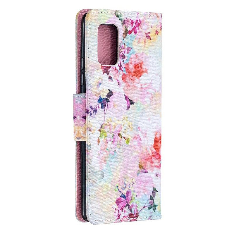 Kotelot Samsung Galaxy A51 5G Suojaketju Kuori Vintage Strappy Floralies