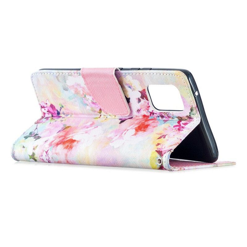 Kotelot Samsung Galaxy A51 5G Suojaketju Kuori Vintage Strappy Floralies