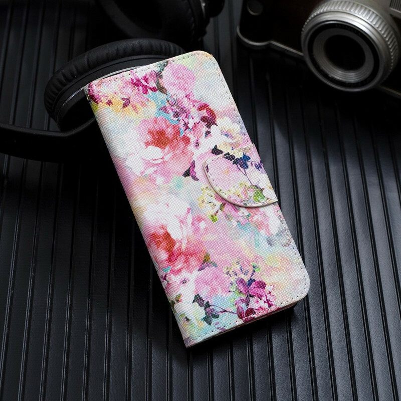 Kotelot Samsung Galaxy A51 5G Suojaketju Kuori Vintage Strappy Floralies