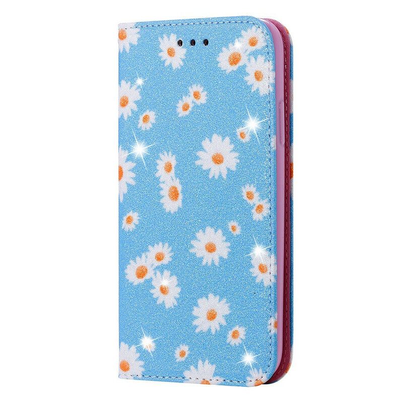 Puhelinkuoret Samsung Galaxy A51 5G Kotelot Flip Faux Leather Daisies