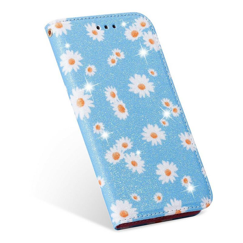 Puhelinkuoret Samsung Galaxy A51 5G Kotelot Flip Faux Leather Daisies