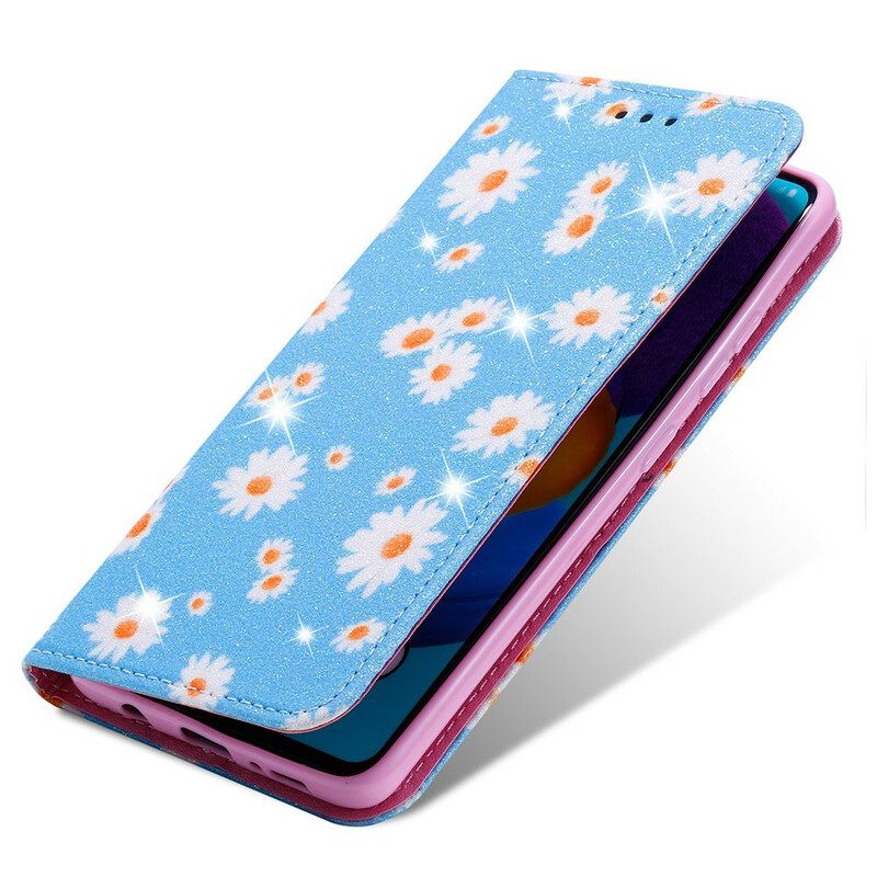 Puhelinkuoret Samsung Galaxy A51 5G Kotelot Flip Faux Leather Daisies