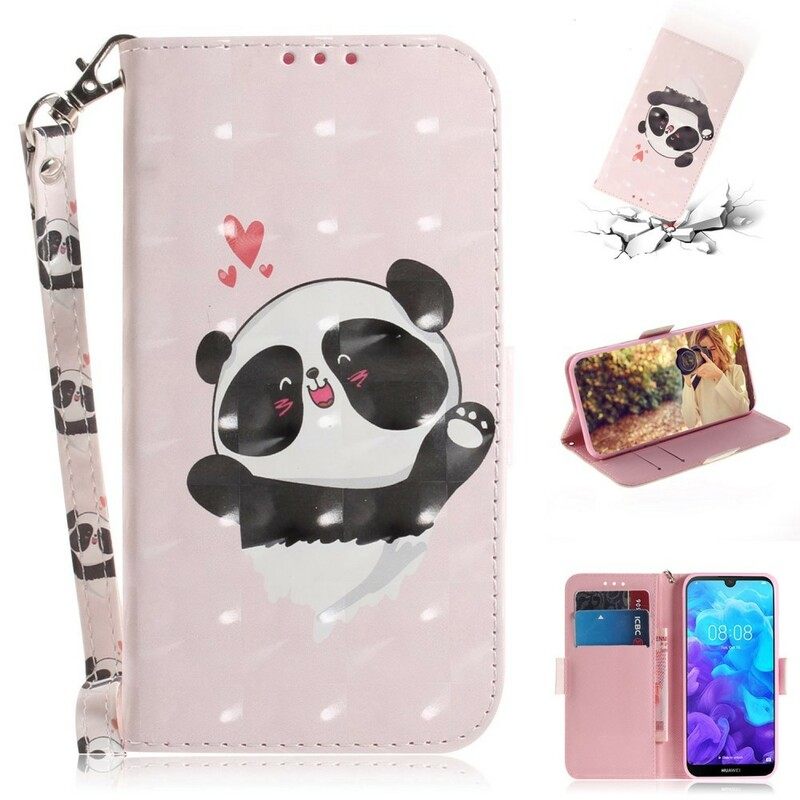 Kotelot / Honor 8S Suojaketju Kuori Panda Love In Lanyard