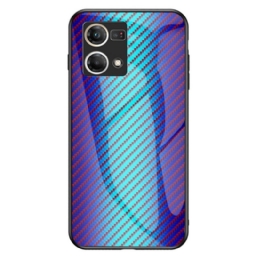 Case Oppo Reno 7 Carbon Fiber Karkaistu Lasi