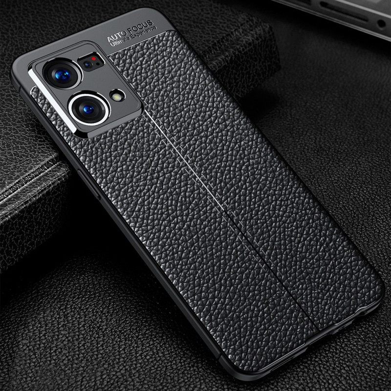 Case Oppo Reno 7 Litchin Nahkaefekti