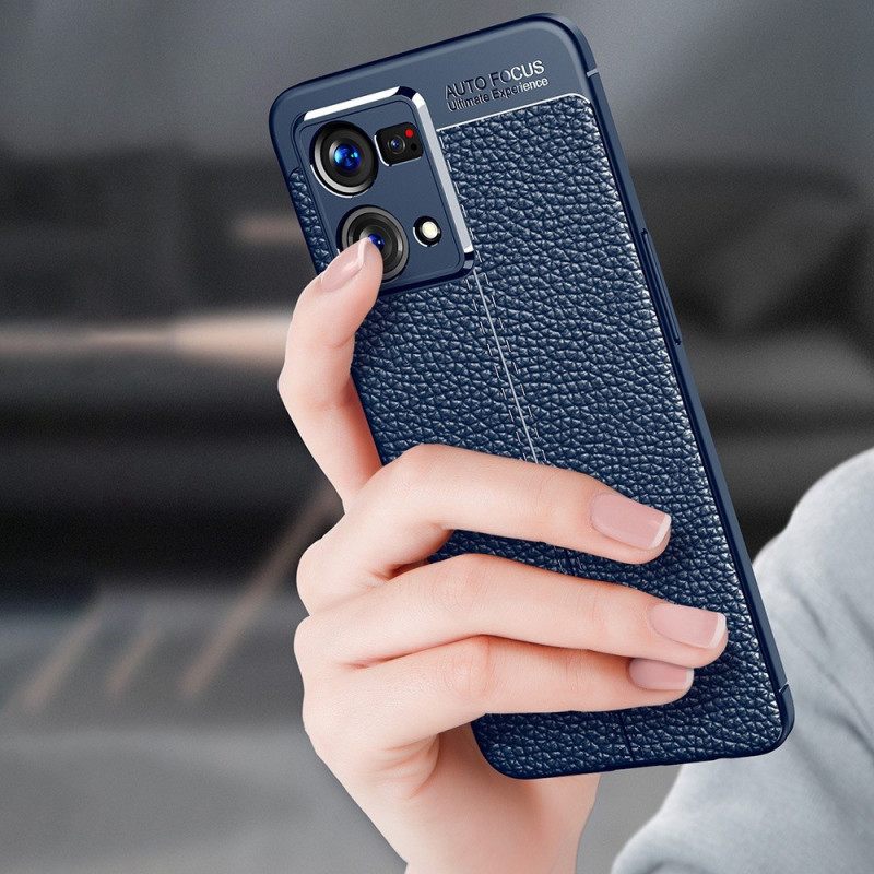 Case Oppo Reno 7 Litchin Nahkaefekti