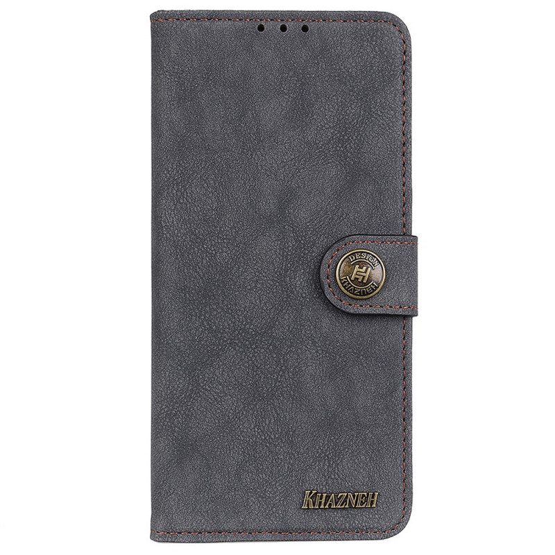 Flip Case Oppo Reno 7 Faux Leather Split Retro Khazneh