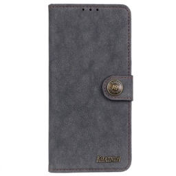 Flip Case Oppo Reno 7 Faux Leather Split Retro Khazneh