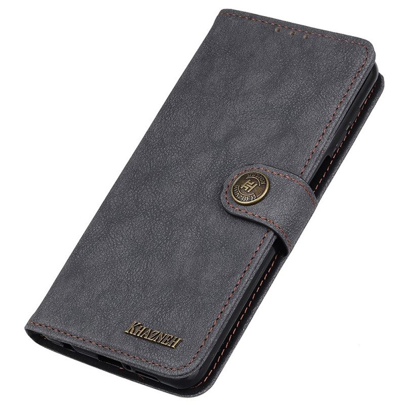 Flip Case Oppo Reno 7 Faux Leather Split Retro Khazneh