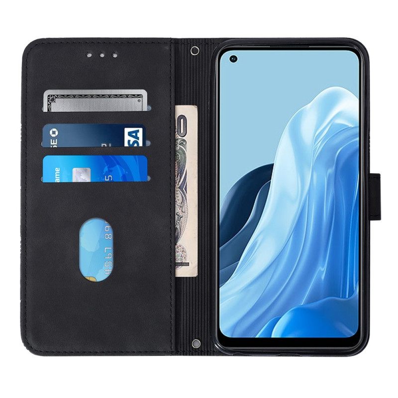 Flip Case Oppo Reno 7 Kolmiot Olkahihnalla